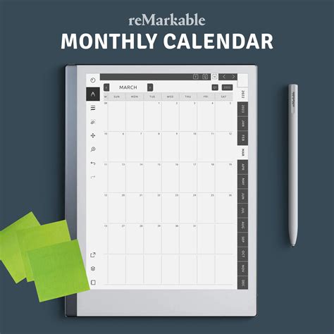Remarkable Calendar Template
